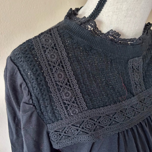 Loft mixed media blouse, size M - Picture 2 of 5